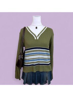 90s striped grunge sweater